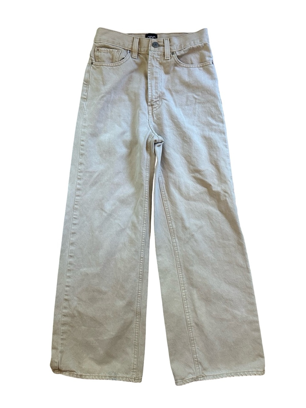 BDG Wide Leg Flare Jeans in Light Beige